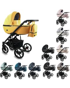 Bexa Air Kombi Kinderwagen, 2in1 mit Babywanne + Sportwagenaufsatz / Buggy oder 3in1 + Babyschale / Autoschale, 10 Farben