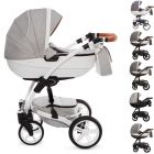 Exclusive Kombi Kinderwagen, 2in1 mit Babywanne + Sportwagenaufsatz / Buggy oder 3in1 + Babyschale / Autoschale, 6 Farben